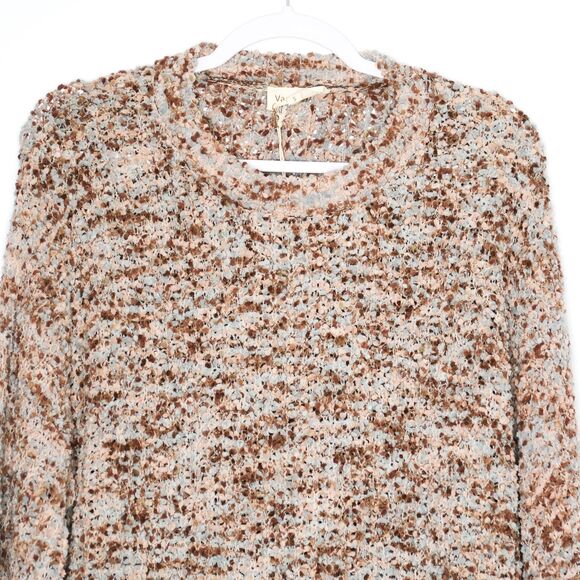 Vanilla Bay‎ Womens Sweater Size Small Blue Brown Boucle Boho Cozy Neutral - Picture 5 of 8